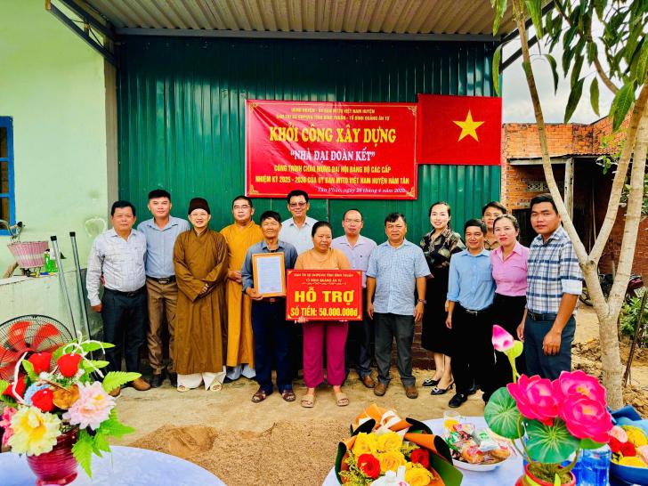 Hàm Tân: Khởi Công Xây Dựng Nhà Đại Đoàn Kết Cho Gia Đình Có Hoàn Cảnh Khó Khăn Tại Xã Tân Phúc