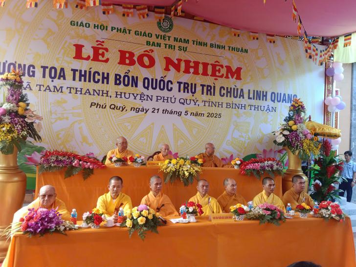 Phú Quý: Bổ Nhiệm Thượng Tọa Thích Bổn Quốc Làm Trụ Trì Chùa Linh Quang, Huyện Đảo Phú Quý